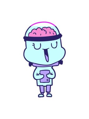 Mutlu robot çizgi filminin animasyonunu çalıştır.