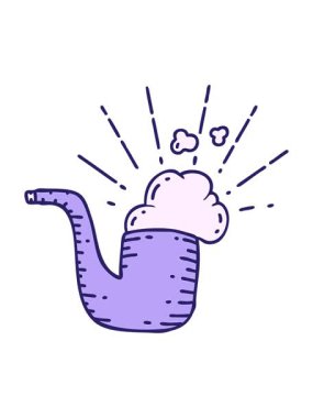 geleneksel dövme stili sigara piposunun hareketli animasyonu