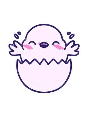 Şirin Piliç Tebeşiri 'nin titreyen animasyonu