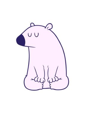 Bir Noel kutup ayısı çizgi filminin hareketli animasyonunu oynat