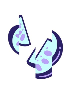 İki dilim Brezilya limon çizgi filminin bölünen hareketi.