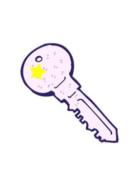 Parlayan yıldızlar çizgi film anahtarının animasyonunu etkiler