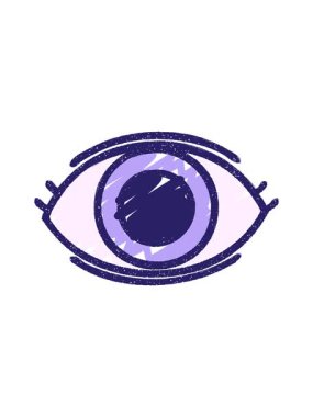 Bir Göz Sembol Tebeşirinin hareketli animasyonu Çizim