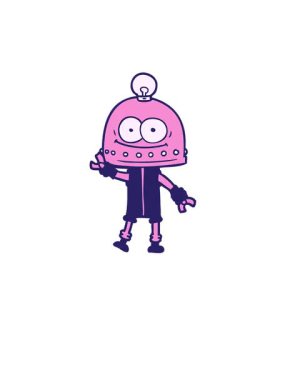 Ampullü gülümseyen robotun canlanması ve süzülmesi