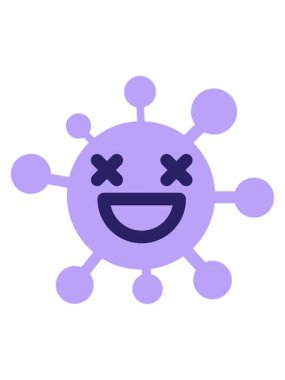 Sırıtan ölü virüsün parlak ışık efekti