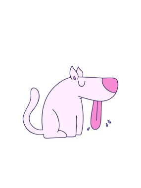 El çizimi çizgi köpeğin göz kırpan radyal çizgileri.