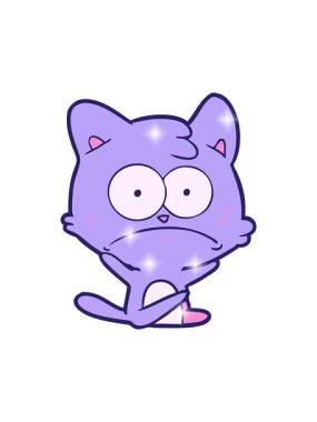 Sinirli bir kedinin çizgi filminin ışıltı etkisi