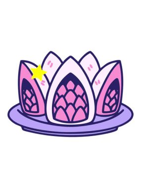 Parıldayan yıldızlar, Brezilya usulü tavuk coxinha 'nın bir tabağa çizilmesini etkiler.