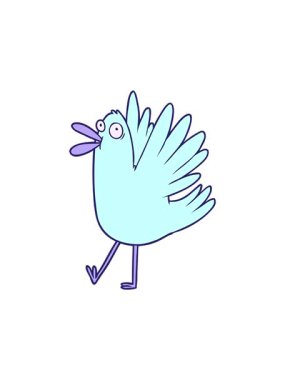 viyaklayan kuşun dönen hareket animasyonu