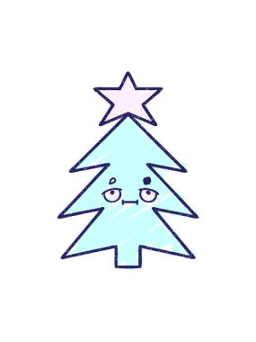 Xmas ağacının dönen hareketli animasyonu