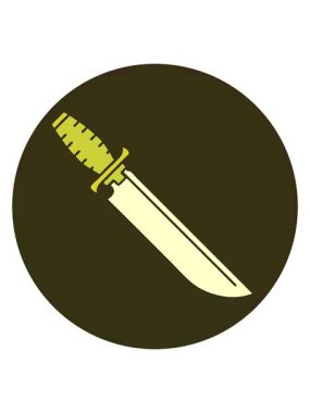 Bıçağın dövme biçiminin renk animasyonu değişiyor