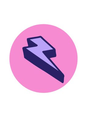 Şimşeğin dövme stili görüntüsünün dikkat çekici animasyonu