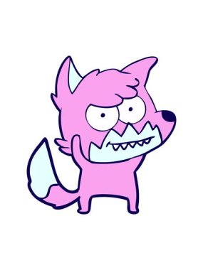 neon ışık efekti çizgi film sırıtan tilkinin animasyonu