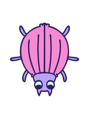 Garip bir çizgi film böceğinin animasyonunu durdurup duraklat