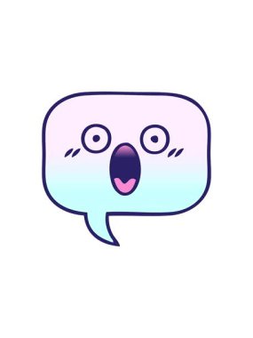 Bir konuşma baloncuğunun gölgeli çizgi filminin dikkat çekici animasyonu