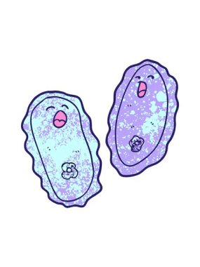 Çizgi film hücrelerinin hareketli animasyonu