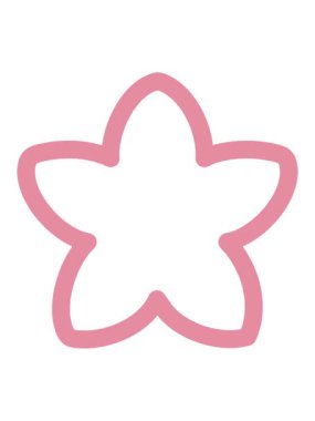 Japon stili için uygun tek bir çiçek tasarımının pixelize etkisi