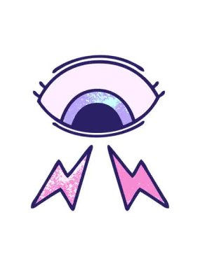 Titreyen hareketler eskimiş grunge dokusunun mistik göz karikatürü.