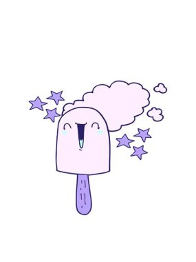 Tatlı buz lolipopunun hareketli animasyonu