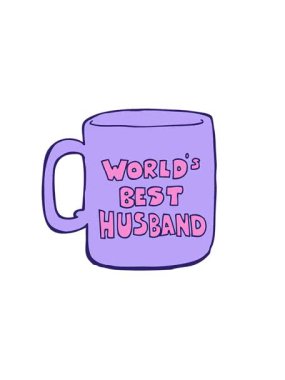 Dünyanın en iyi koca kupasının yatay titreşimli animasyonu