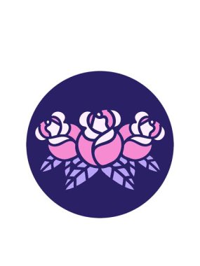 Yanıp sönen radyan çizgileri bir buket çiçek dizaynının canlandırması