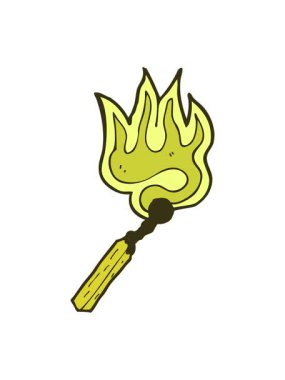 Çizgi film yakma kibritinin renk animasyonu değişiyor