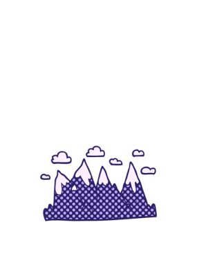 Karikatür karalama dağ aralığının zıplama hareketi animasyonu