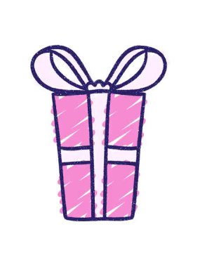 Şimdiki Noel Tebeşir Çiziminin canlandırma efektini göster