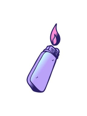 karikatür karalama çakmağının basınçlı canlandırması