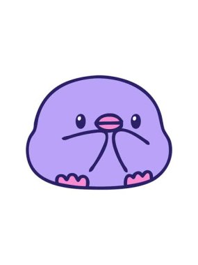 Yavru kuş çizgi filminin dönen hareketli animasyonu