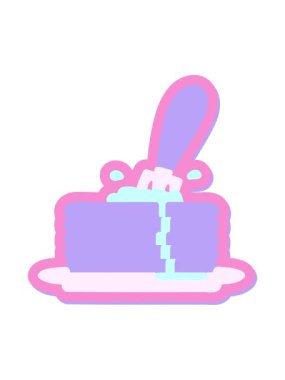 Parlak ışık efekti çizgi film yığınının tereyağlı gözlemeleri.