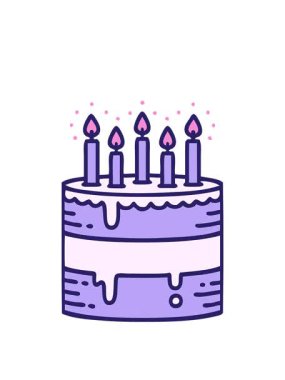 Bir doğum günü pastasının ikonik dövme imajının canlandırması