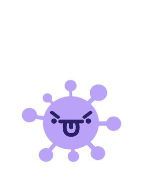 dilinden sarkan kızgın yüzün animasyonu.