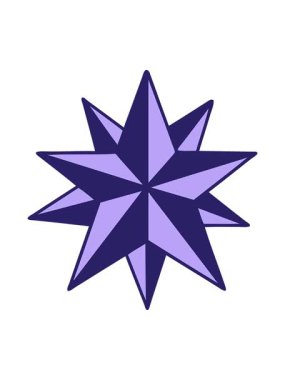 bir yıldız karalaması ikonik dövme görüntüsünün hareketli animasyonu