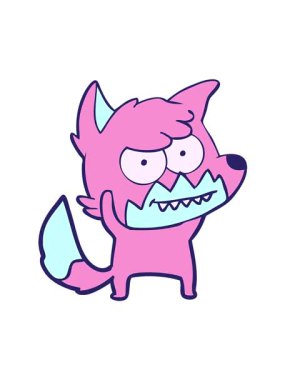 Sırıtan tilki çizgi filminin hareketli animasyonu