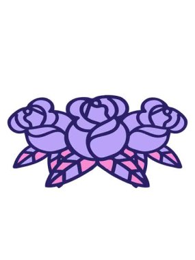 bir buket çiçeğin dizaynının hareketli animasyonu