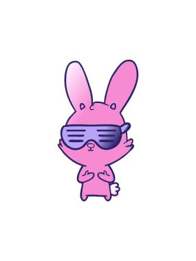 Çizgi film tavşan elinin dönen hareketli animasyonu