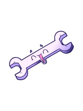 Gülen anahtarın çizgi film animasyonunu patlatan baskı.