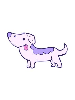 Çizgi film köpeğinin hareketli animasyonu