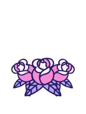 Bir buket çiçeğin animasyonunu genişletiyor.