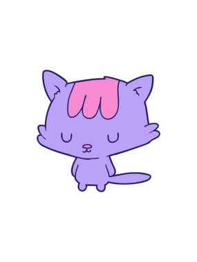 Çizgi film kedisinin eğlenceli bir çiziminin canlandırması