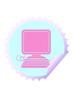 Bilgisayarın canlandırmasını fare ve ekran dairesel soyma etiketi ile salla ve duraklat