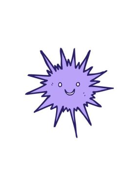 Çizgi film deniz kestanesini salla ve duraklat