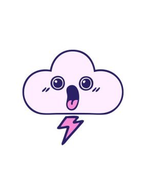 Bir fırtına bulutunun tatlı çizgi filminin bölünme etkisi