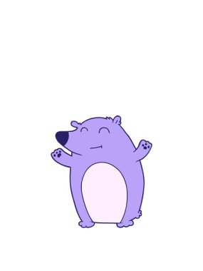 Mutlu bir kutup ayısı çizgi filminin yükselişi ve yüzüşü