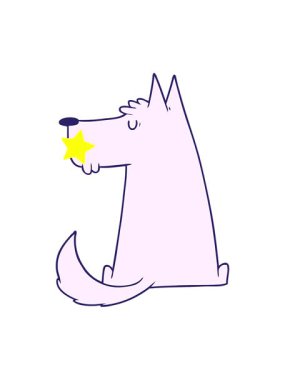 Parıldayan yıldızlar çizgi film köpeğinin animasyonunu etkiler.