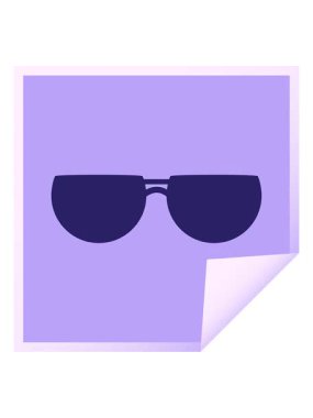 shivering motion animation of sunglasses illustration sticker