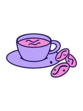 Geleneksel Brezilya kahvesinin yan yana çizilmiş fasulyeli basınçlı animasyonu