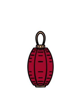 Yanıp sönen radyal çizgiler Japon fenerinin el yapımı animasyonu