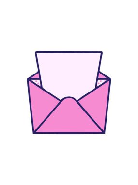 Zarfın içinde çizgi roman tarzı tuhaf çizgi film dolarının yıldız patlaması etkisi animasyonu